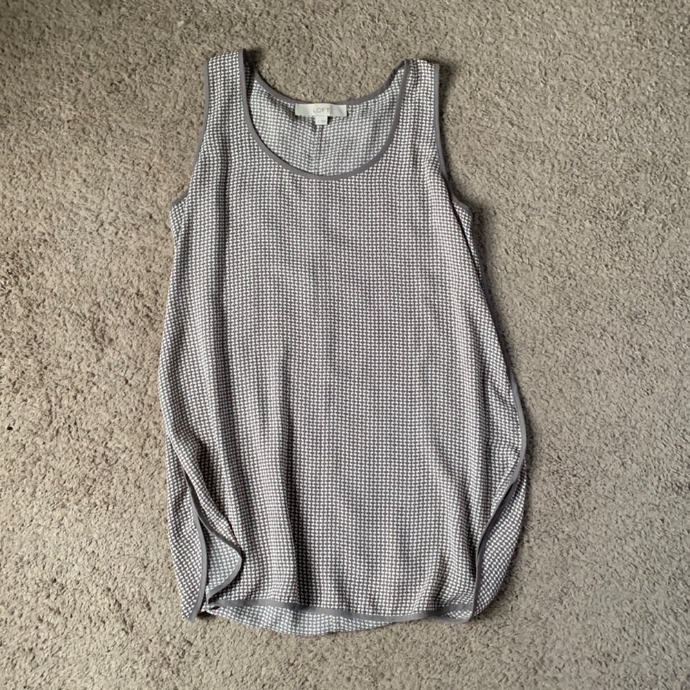 Loft geometric tunic tank size small